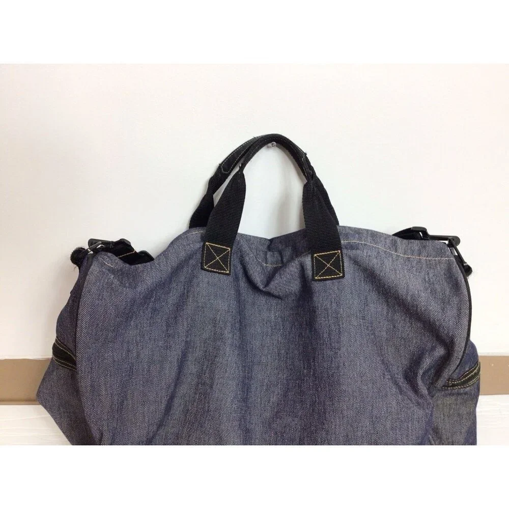 Thomas Kinkade Lighthouse Denim Duffel Travel Tote Bag